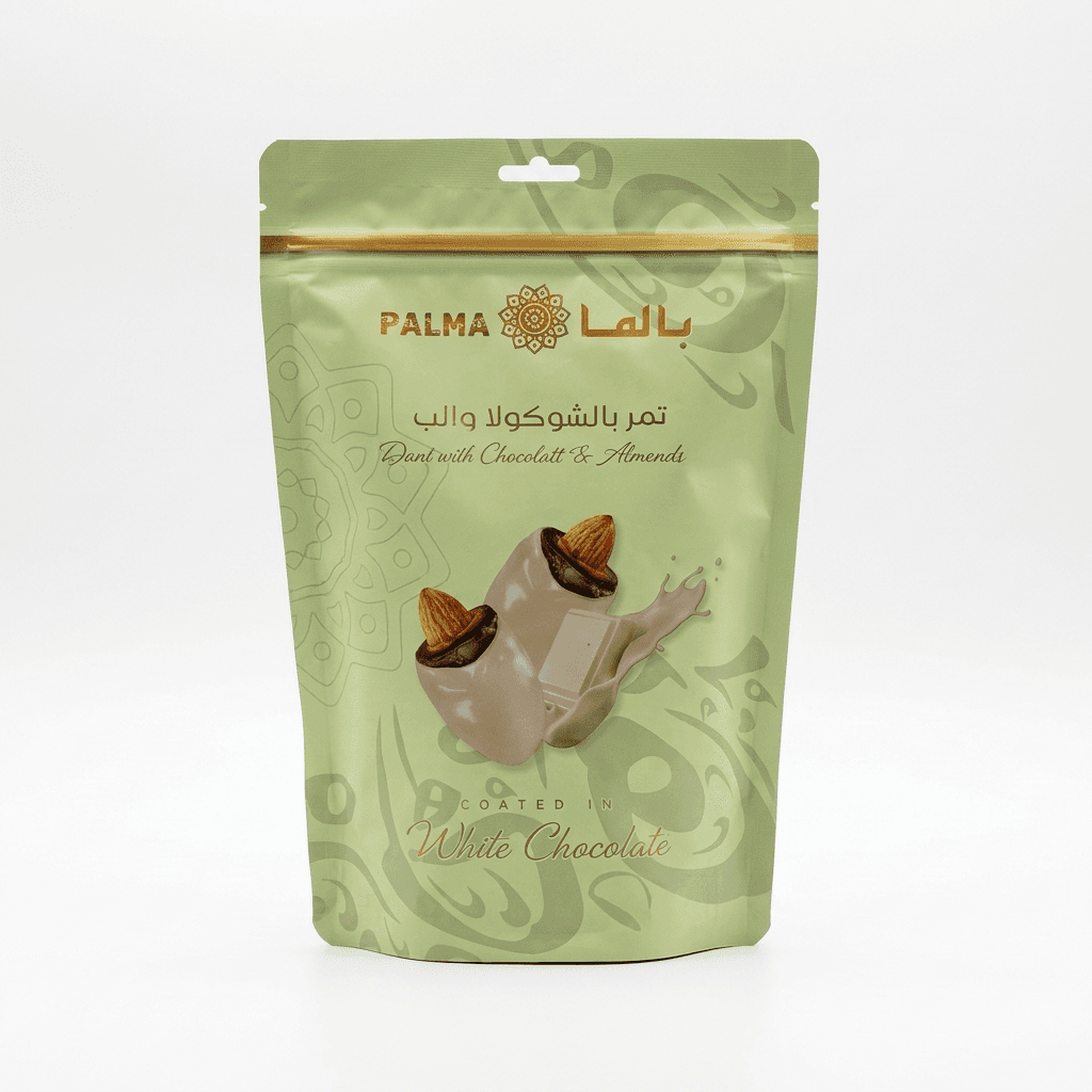 PALMA WHITE CHOCOLATE / финики в белом шоколаде миндаль